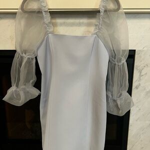 Elegant Sheer Sleeve Dress